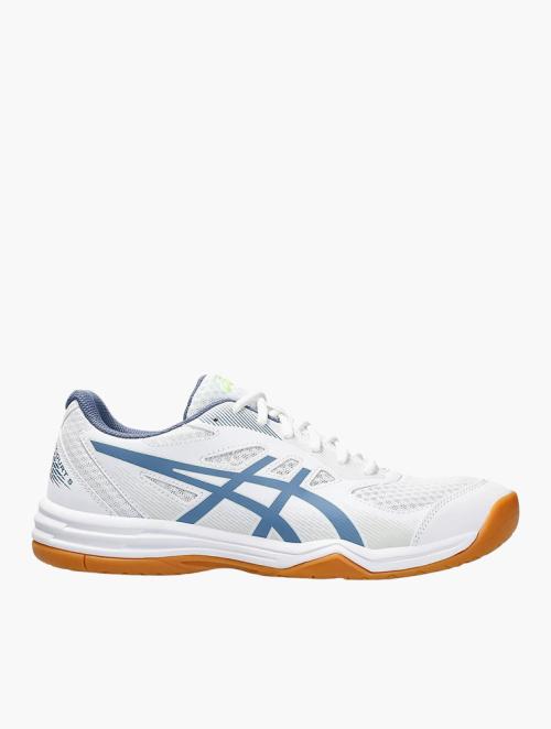 Asics White & Denim Blue Upcourt 5 Trainers