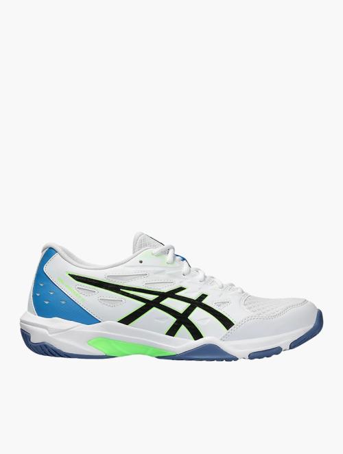 Asics White & Lime Burst Gel-Rocket 11 Trainers