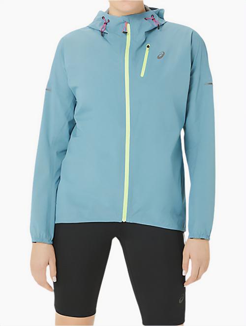 Asics Gris Blue Fujitrail Waterproof Jacket