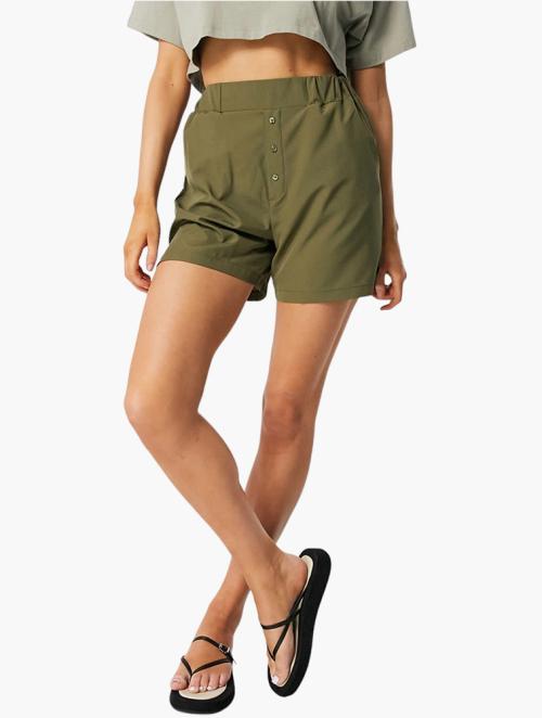 ASOS Olive Button Front Woven Shorts