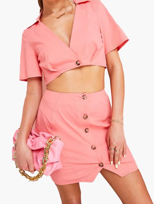 ASOS Pink Co-Ord Cotton Shirt