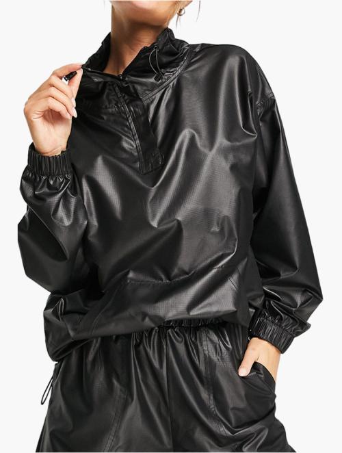 ASOS Black Zip Up Drawstring Jacket