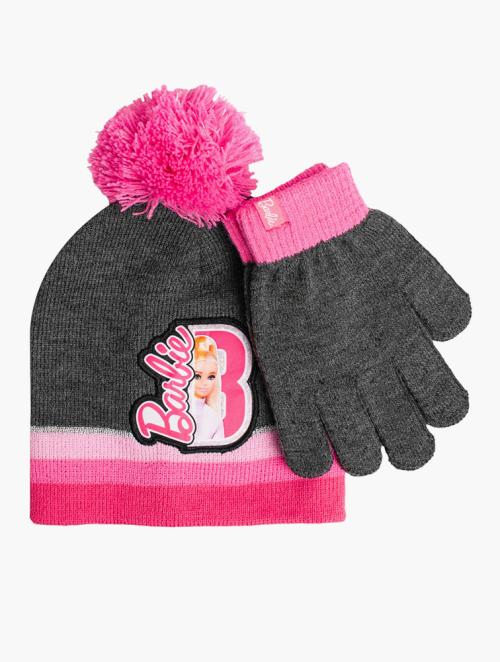 Barbie Black & Pink Barbie Beanie & Glove Set