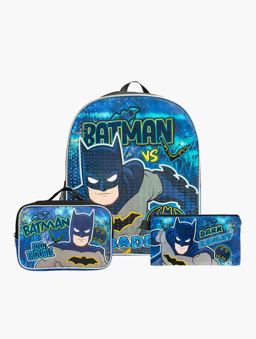 Batman Blue Batman 3 In 1 Back To School Set 3 Pack