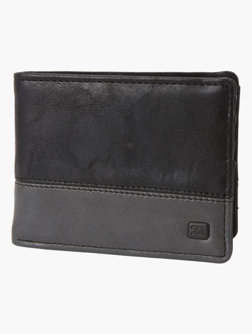 Billabong Black Dimension Faux Leather Bi-Fold Wallet