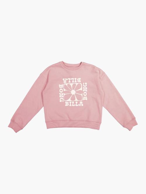 Billabong Pink Long Sleeve Crew Neck