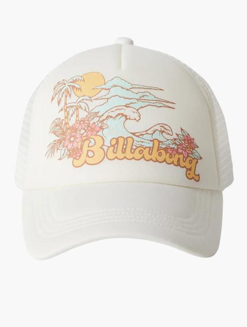 Billabong White Print Strapback Hat