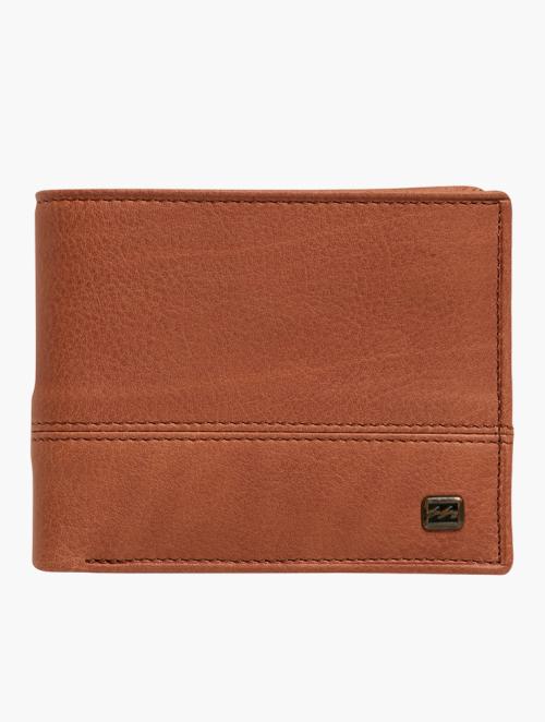 Billabong Brown Dimension 2 In 1 Leather Wallet