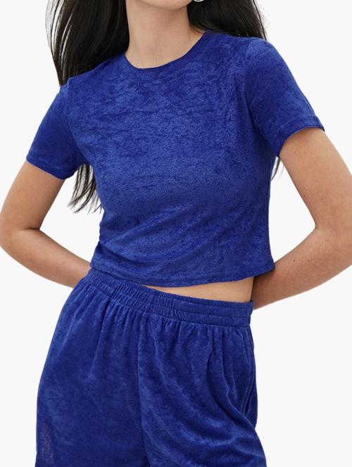 Blake Cobalt Toweling Baby Tee