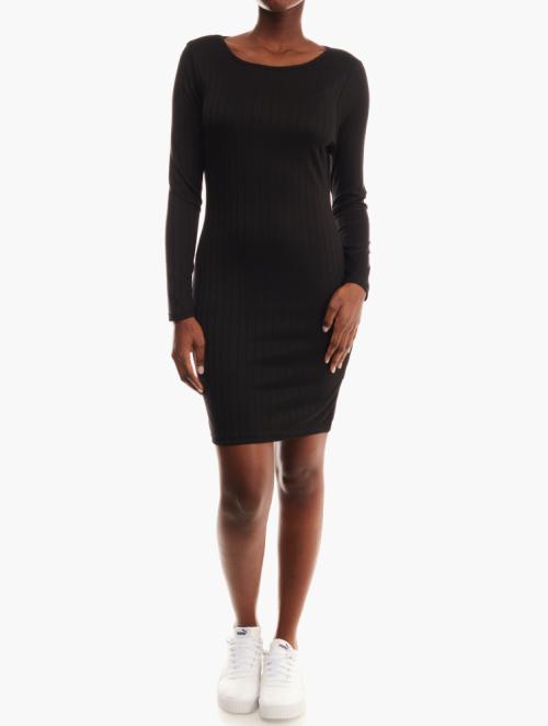 Brave Soul Black Long Sleeve Mini Dress