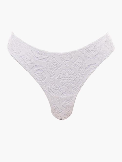 Brave Soul White Mid Rise Bikini Bottoms