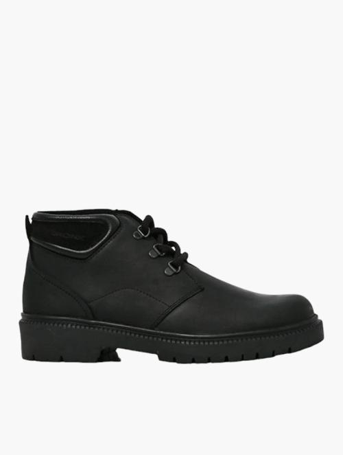 Bronx Black M4 Lace-Up Leather Boots