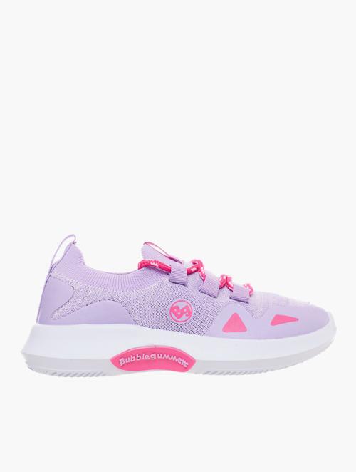 Bubblegummers Pink Lace Up Sock Sneakers 