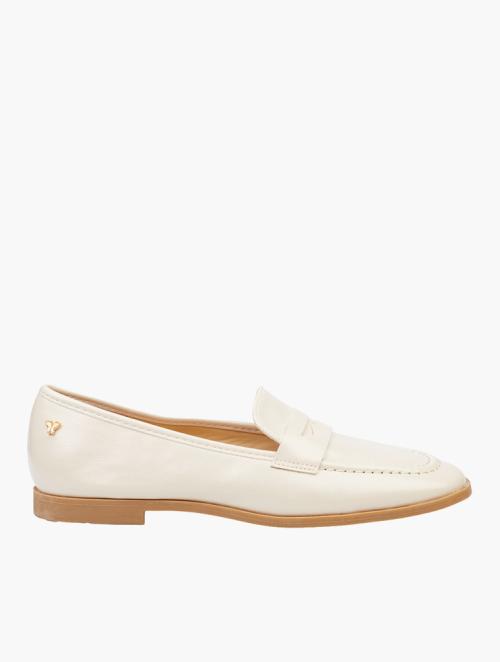 Butterfly Feet Beige Dasha 1 Faux Patent Loafers