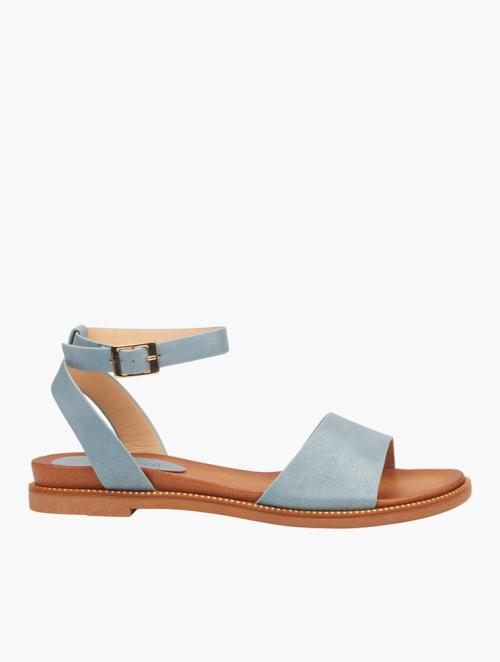 Butterfly Feet Blue Ellie 3 Faux Leather Ankle Strap Sandals