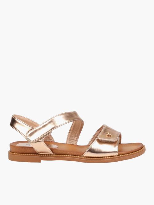 Butterfly Feet Rose Gold Ellie 6 Metallic Ankle Strap Sandals