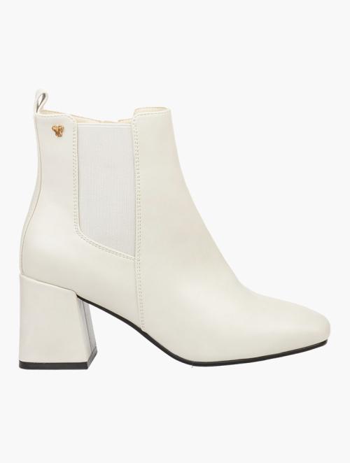 Butterfly Feet Ivory Shardae 1 Faux Leather Ankle Boots