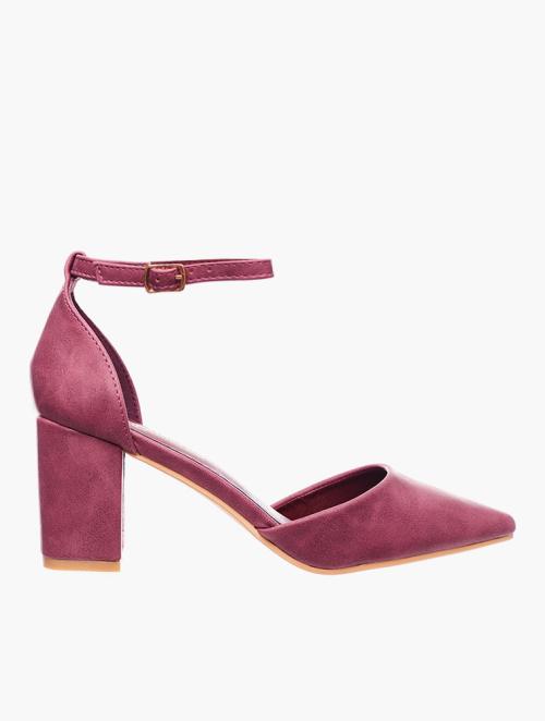 Butterfly Feet Burgundy Zara 2 Faux Nubuck Ankle Strap Heels