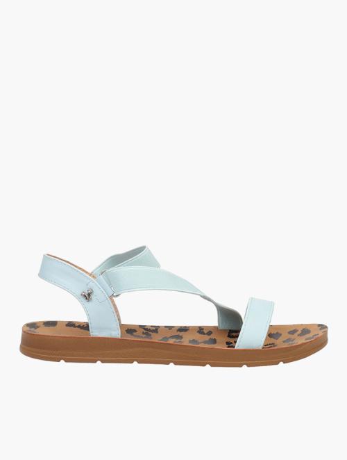 Butterfly Feet Blue Zina 17 Faux Leather Crossover Elastic Sandals