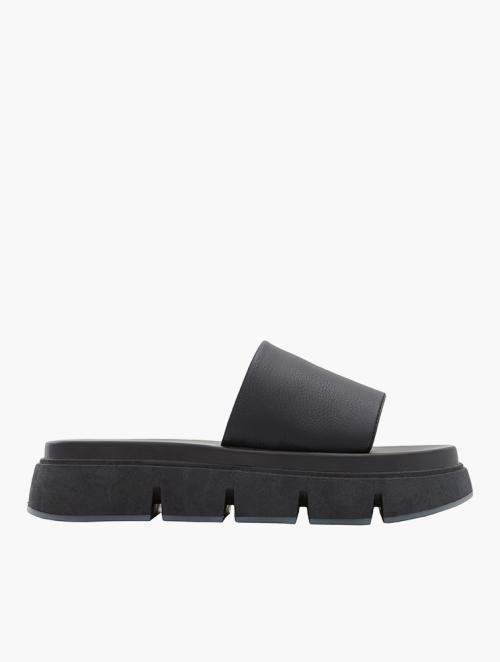Call It Spring Black Elama Slip-On Platform Sandals