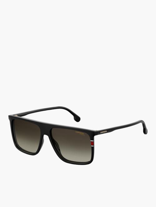 Carrera Eyewear Black Rectangular Flat Top Signature Sunglasses