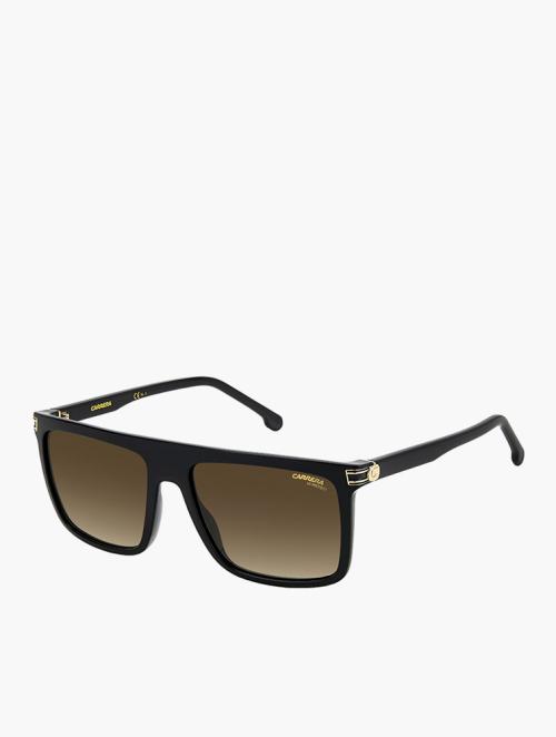 Carrera Eyewear Black Rectangular Flat Top Flag Sunglasses