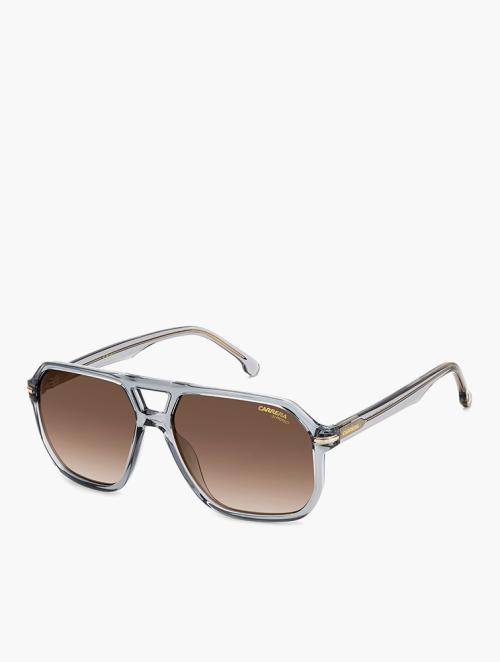 Carrera Eyewear Grey Square Double Bridge Sunglasses