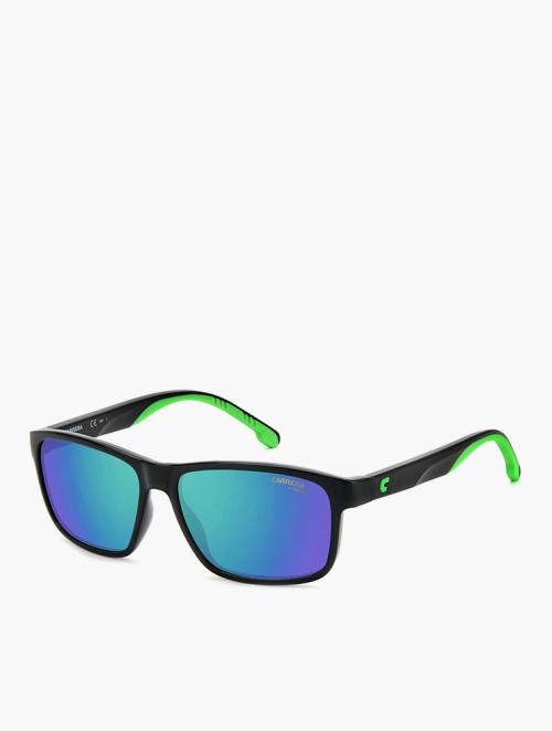 Carrera Eyewear Green Multilayer & Black Rectangular Sunglasses