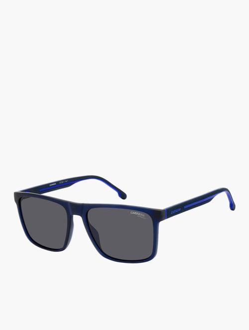 Carrera Eyewear Matte Blue Rectangular Sport Sunglasses