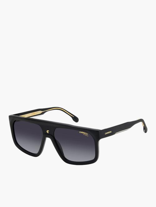 Carrera Eyewear Matte Black Rectangular Flat Top Flag Sunglasses