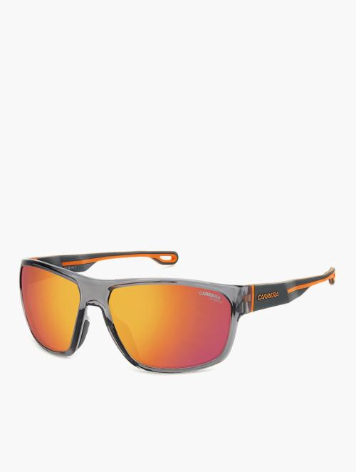 Carrera Eyewear Grey Orange Rectangular Sunglasses