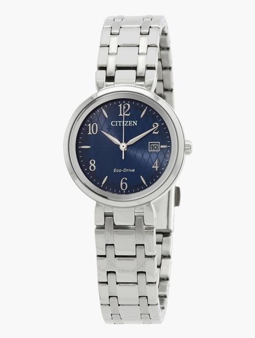 Citizen Silver & Navy Steel Eco-Drive Watch