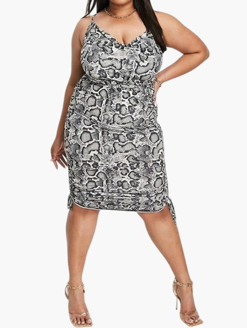 Club L London Snake Print Midi Dress