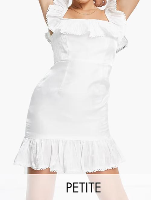 Collective The Label White Frill Mini Tea Dress