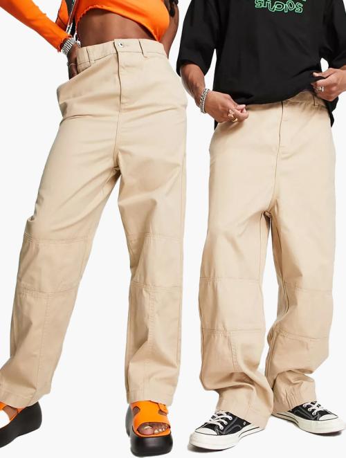Collusion Stone Unisex Y2K Twill Utility Trousers