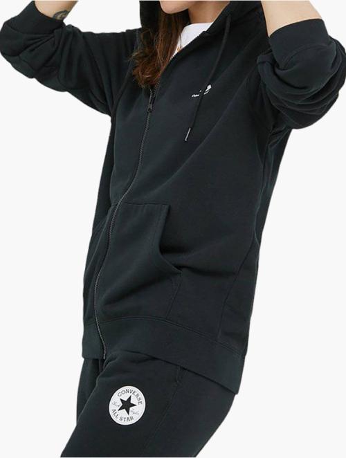 Converse Black Embroidered Classic Fleece Hoodie