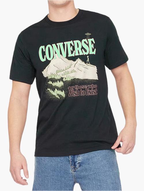 Converse Black Alien Mountain Graphic Short Sleeve Tee
