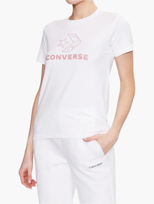 Converse White Seasonal Star Chevron Short Sleeve Tee  