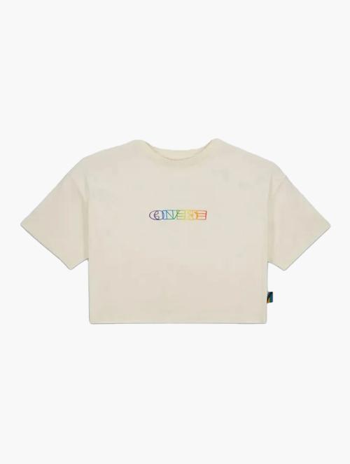 Converse Neutral Crop Loose Pride Deconstructed Tee