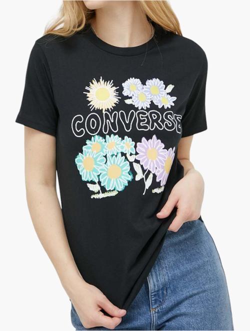 Converse Black Grow Together Floral Tee