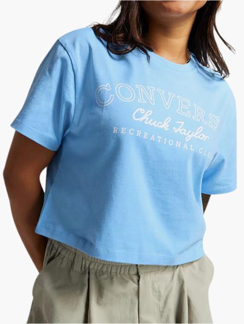 Converse Light Blue Retro Chuck Cropped Tee