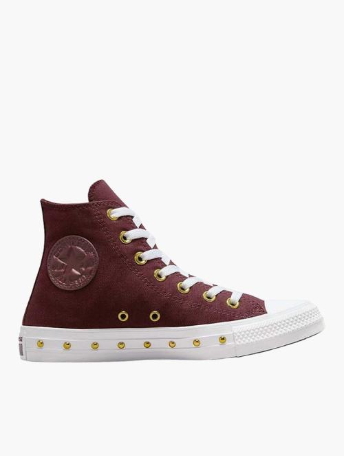 Converse Deep Bordeaux Chuck Taylor All Star Studded Sneakers