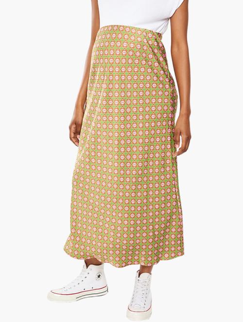 Cotton On Maternity Bias Skirt - Matilda Floral Geo