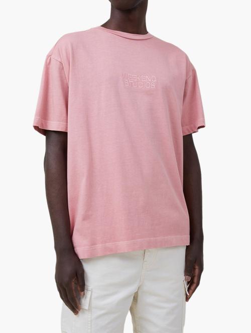 Cotton On Heavy Weight T-Shirt - Faded Rose/Weekend Studio