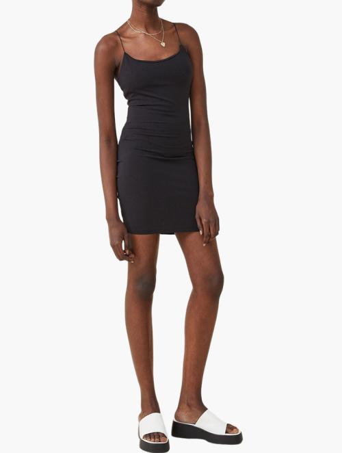 Cotton On Bamboo Viscose Blend Strappy Mini Dress - Black