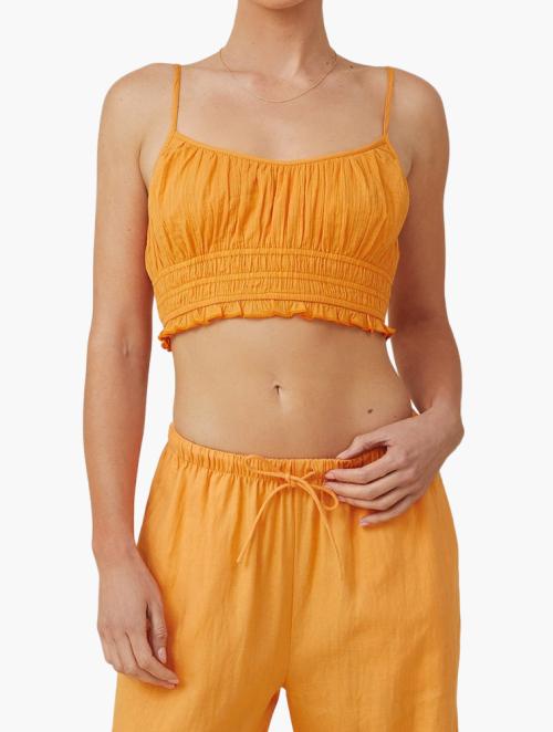 Cotton On Sienna Shirred Cami - Soft Orange