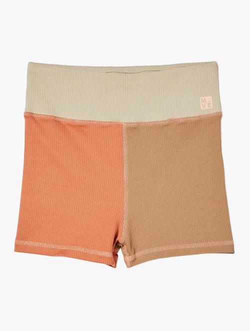 Cotton On The Melody Rib Bike Short - Dust Storm Splice