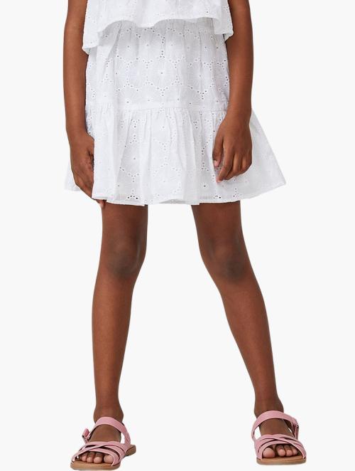 Cotton On Jada Flower Skirt-White