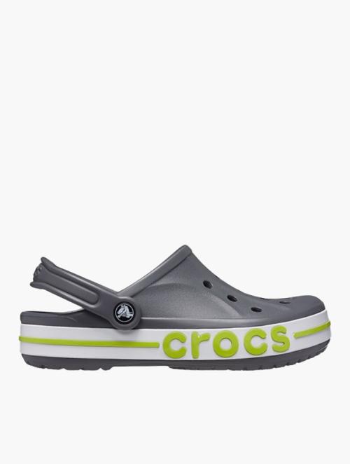 Crocs Slate Grey & Lime Punch Bayaband Clogs