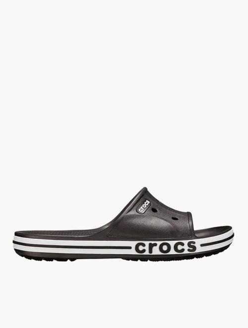 Crocs Black & White Bayaband Slides